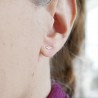Minimalistische Blatt-Ohrstecker aus 925er Silber Ohrstecker und Mi...