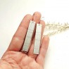 Longues boucles d'oreilles pour femme Kilt en argent 925 made in France