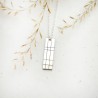 Small rectangular Kilt necklace in sterling silver 925 Kilt Desiree...