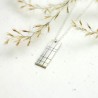 Small rectangular Kilt necklace in sterling silver 925 Kilt Desiree...
