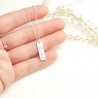 Small rectangular Kilt necklace in sterling silver 925 Kilt Desiree...
