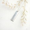 Petit collier minimaliste rectangulaire Kilt en argent 925