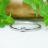 Bague fine en argent 925 bille carrée créateur français