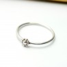 Bague fine minimaliste fleur en argent 925/1000