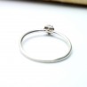 Bague fine minimaliste fleur en argent 925/1000