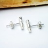 Zweig kleine Ohrstecker aus Sterlingsilber Eda Desiree Schmidt Paris
