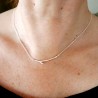 Minimalistische Zweig Halskette aus Sterlingsilber Eda Desiree Schm...
