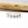 Bague fleurs en argent 925 minimaliste