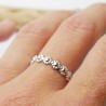 Minimalistischer Sterlingsilber Ring mit Blumemotiv Pflanzen und Bl...