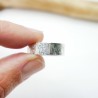 bague large en argent unisexe écorce fabrication française