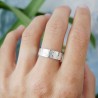 anneau large unisexe en argent artisanat français