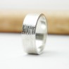 Wide bark ring 1 recycled 925 silver for women and for men