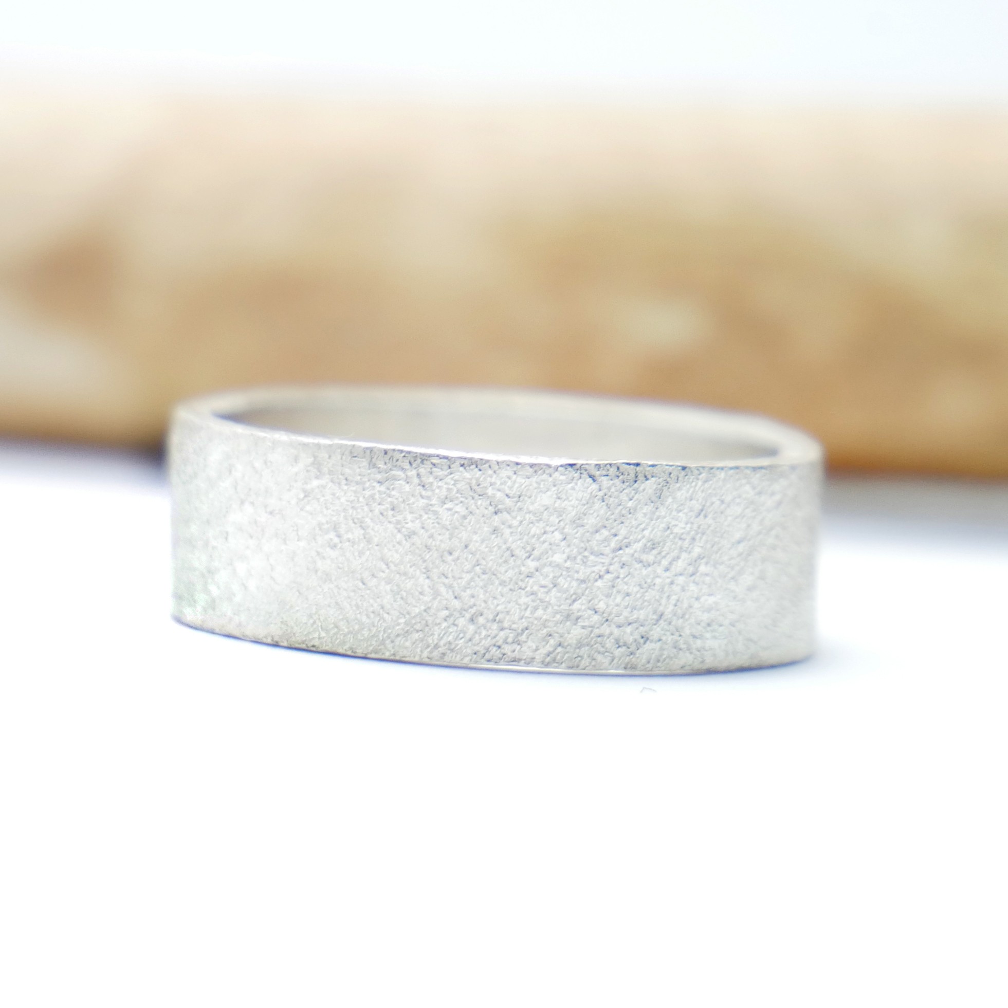 Ella Ring Recycled Diamond Hammered Silver - MNOP Jewelry