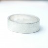 Breiter Sandgestrahlter Ring aus recyceltes 925er Silber für Damen und Herren
