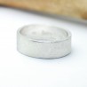 Bague large en argent fabrication française pour homme et femme
