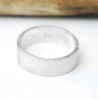 anneau large unisexe en argent artisanat français sablé mat