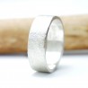 Breiter Sandgestrahlter Ring aus recyceltes 925er Silber für Damen und Herren