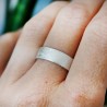 Recycled 925 silver Sandblasted ring for women and men