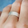 Breiter Sandgestrahlter Ring aus recyceltes 925er Silber für Damen und Herren