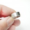 bague en argent large frappée unisexe made in France