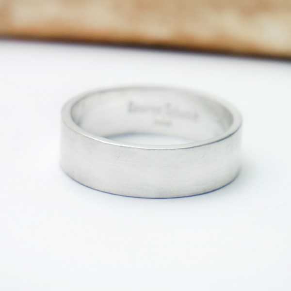 Recycled 925 silver Brushed ring for women and men