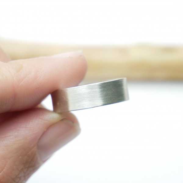 Recycled 925 silver Brushed ring for women and men