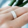 Recycled 925 silver Brushed ring for women and men