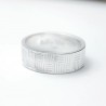 Recycled 925 silver Checkered ring for women and men