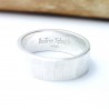 Breiter Karierter Ring aus recyceltes 925er Silber für Damen und Herren