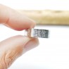 anneau large unisexe en argent artisanat français quadrillée