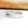bague de mariage large en argent écorce d'arbre made in France