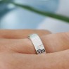 Rindenring 1 recyceltes 925er Silber für Damen und Herren