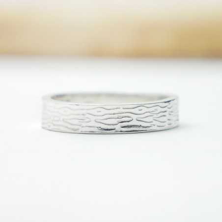bague en argent large nature made in France