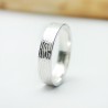 Bark wedding ring 2 recycled 925 silver for women and for men