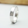 Bark wedding ring 2 recycled 925 silver for women and for men