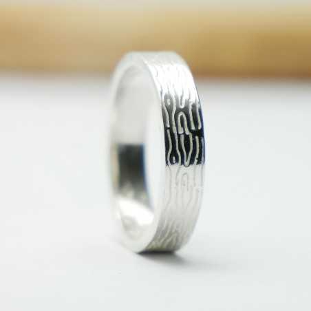 alliance unisexe en argent nature made in France