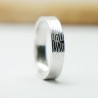 Bark wedding ring 2 recycled 925 silver for women and for men