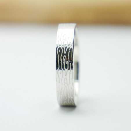 bague large en argent fabrication française nature