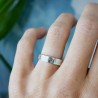 Bark wedding ring 2 recycled 925 silver for women and for men 925 s...