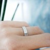 Bark wedding ring 2 recycled 925 silver for women and for men