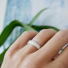 Recycled 925 silver Sandblasted wedding ring for women and men