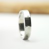 Recycled 925 silver Hammered wedding ring for women and men