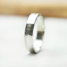 Anneau en argent cabossée pour homme et pour femme