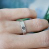 Alliance martelée argent 925 recyclé pour femme et pour homme Bague...