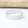 Gebürsteter Hochzeitsring aus recyceltes 925er Silber für Damen und Herren