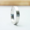 bague en argent large brossée unisexe made in France