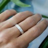 Alliance brossée argent 925 recyclé pour femme et pour homme