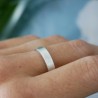Alliance brossée argent 925 recyclé pour femme et pour homme