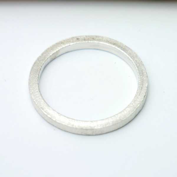 Sandgestrahlter dicker Hochzeitsring aus recyceltes 925er Silber für Damen und Herren