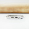 Thick hammered wedding ring for women and men Recycled 925 silver